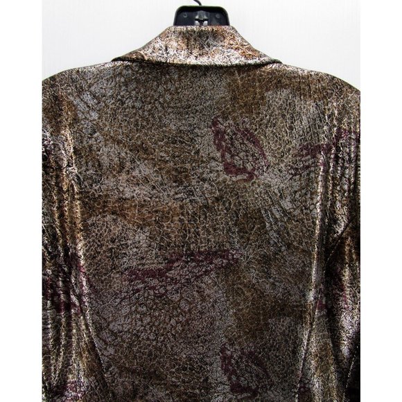 Joseph Ribkoff Jacket 6 Blazer Coat Snake Skin Career Shiny 1 Button - Picture 7 of 10